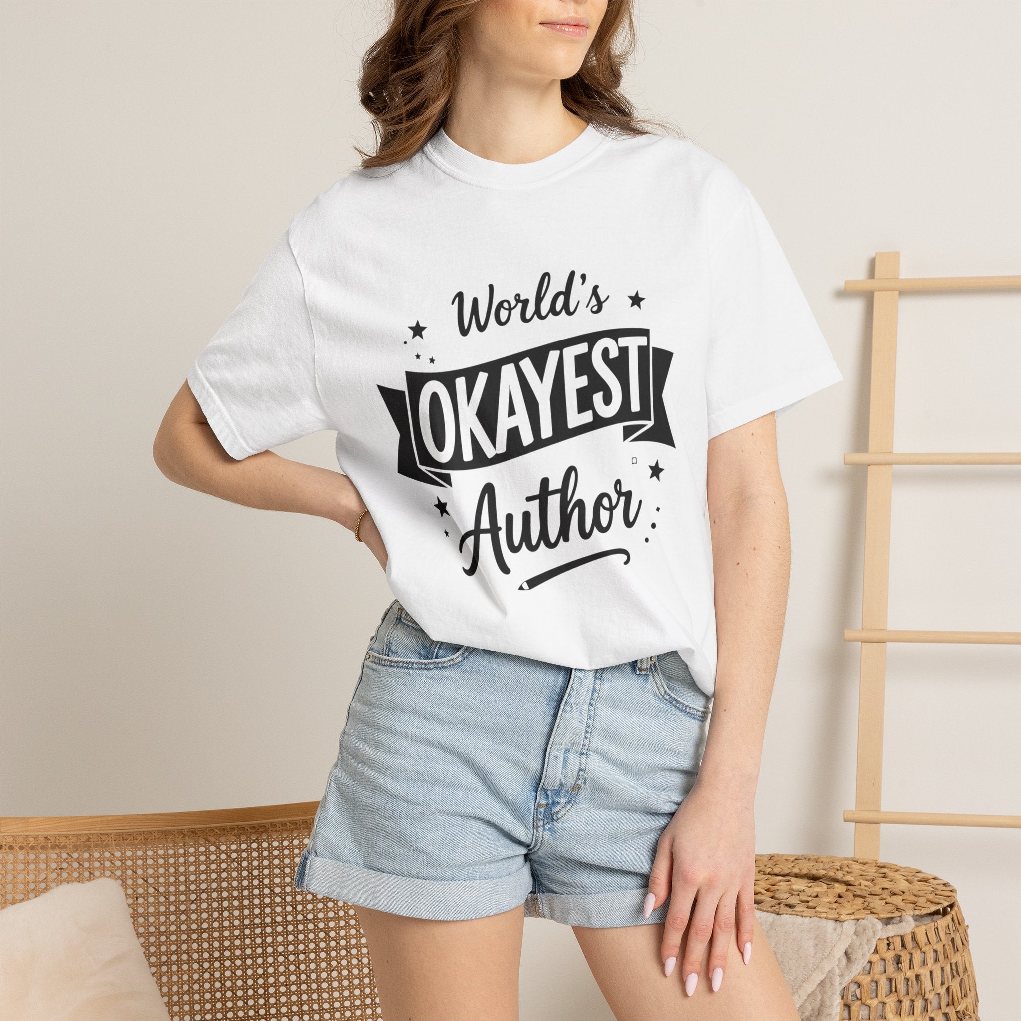 World's Okayest Author T-Shirt — Funny Writer Gift