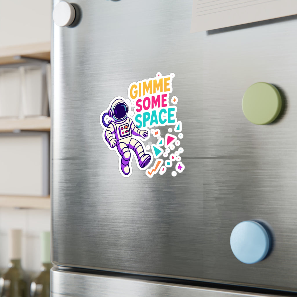 Gimme Some Space Astronaut Vinyl Sticker — Kiss-Cut Decal for Laptops, Water Bottles & Windows