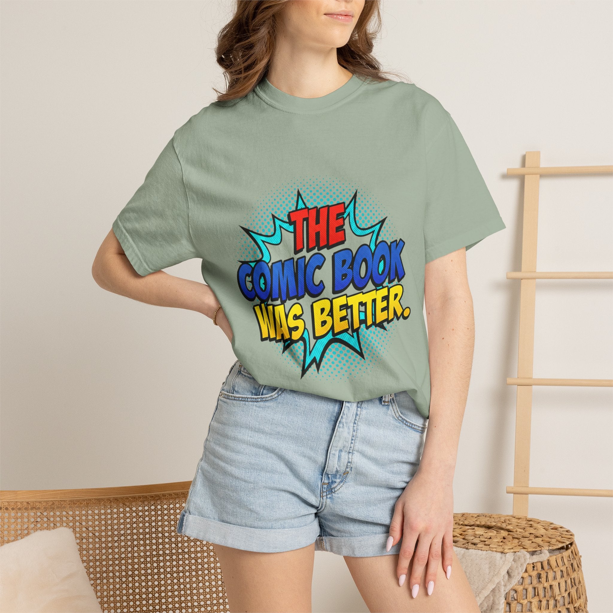 Comic Book Was Better T-Shirt — Retro Pop Art Graphic Tee for Fans