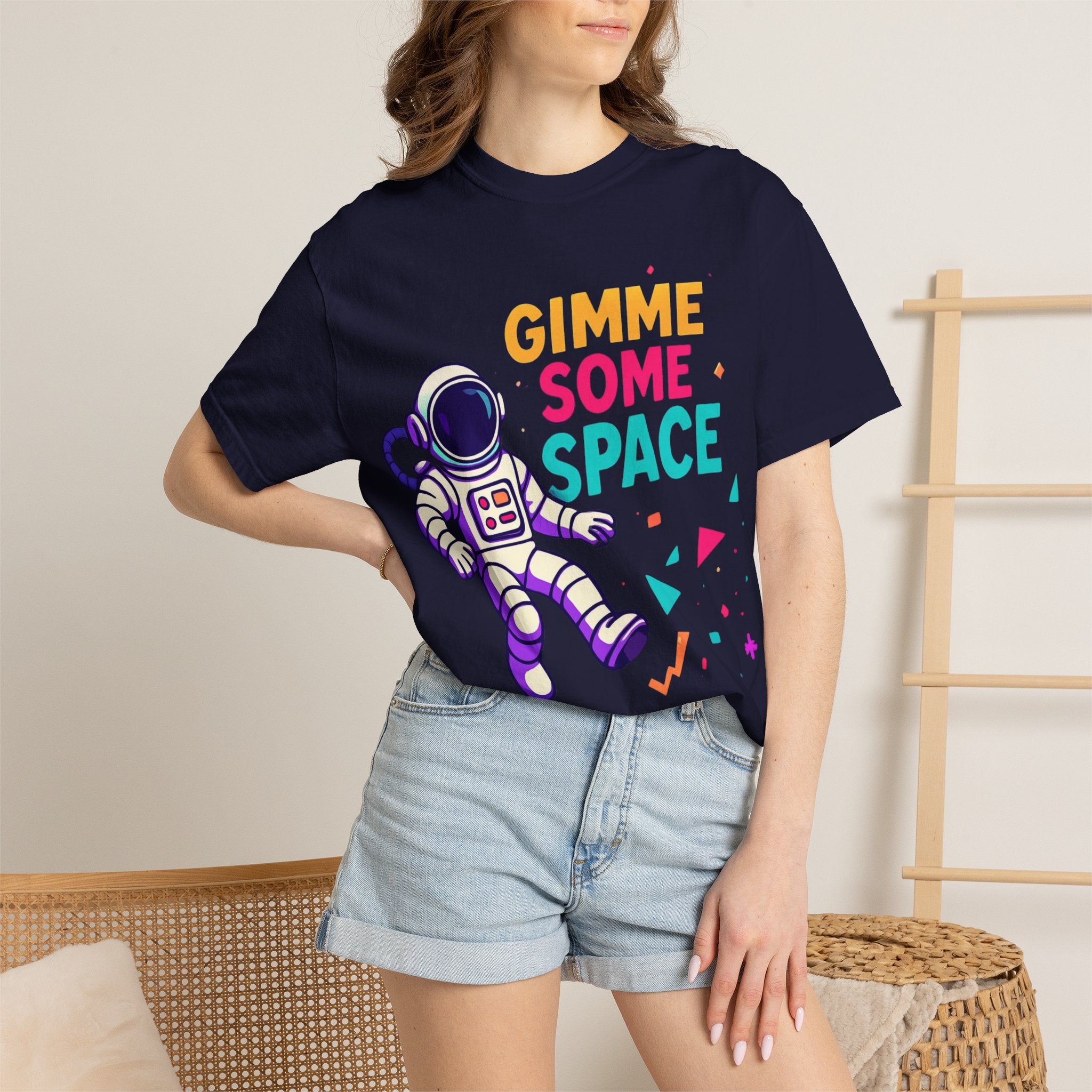 Gimme Some Space Astronaut T-shirt | Retro Colorful Space Graphic