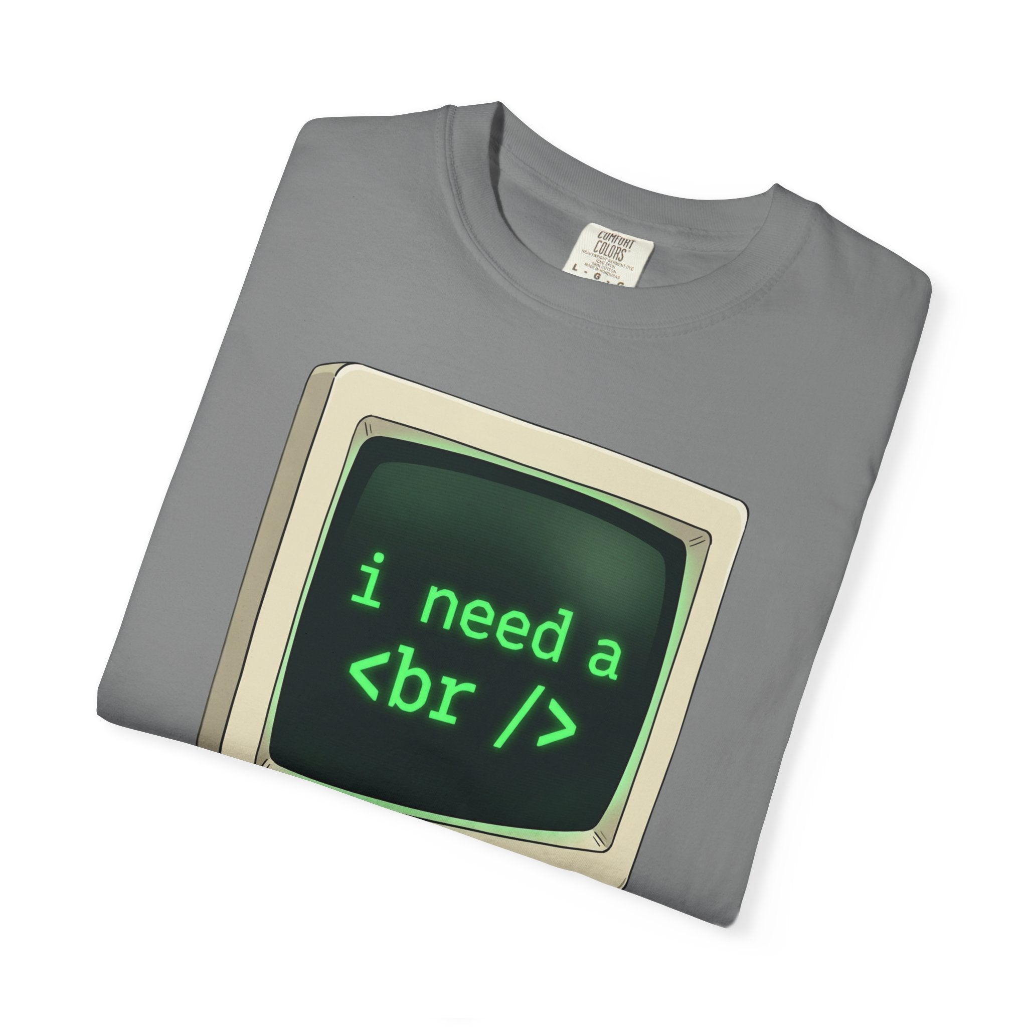 Vintage Computer Tee — “i need a break” Programmer HTML T‑Shirt