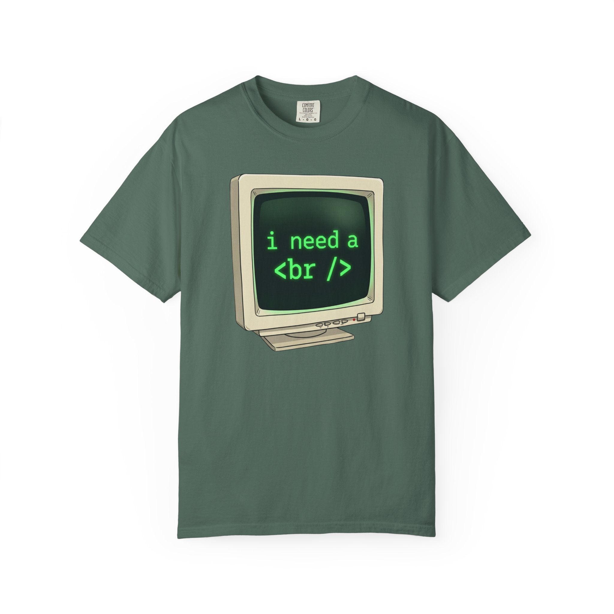 Vintage Computer Tee — “i need a break” Programmer HTML T‑Shirt