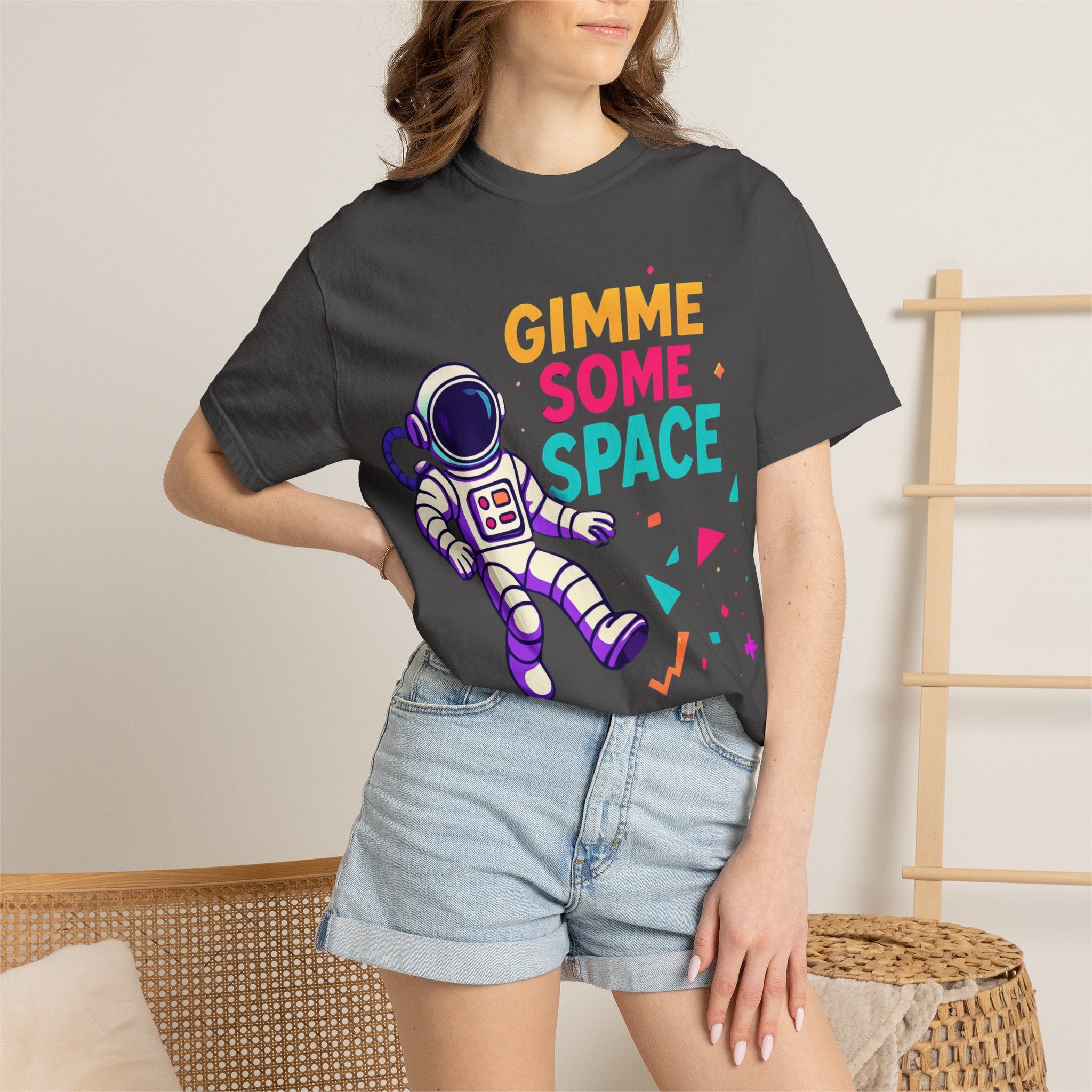Gimme Some Space Astronaut T-shirt | Retro Colorful Space Graphic