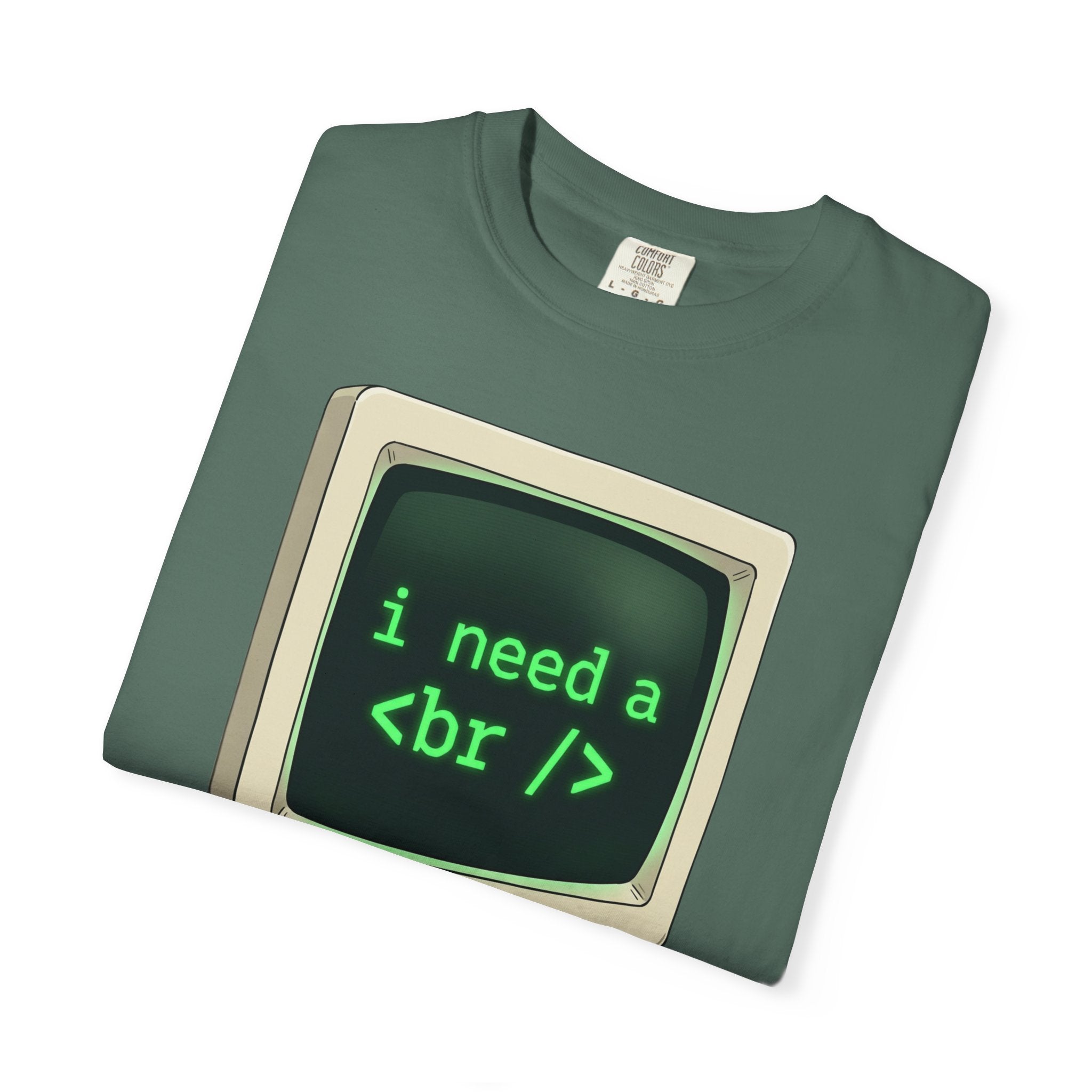 Vintage Computer Tee — “i need a break” Programmer HTML T‑Shirt