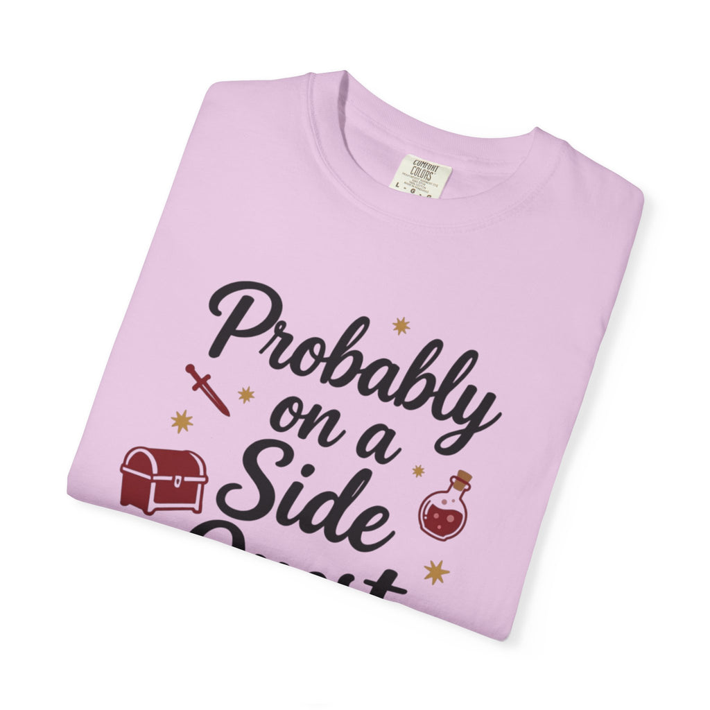 Probably on a Side Quest T-Shirt – Gamer RPG Funny Adventure Tee