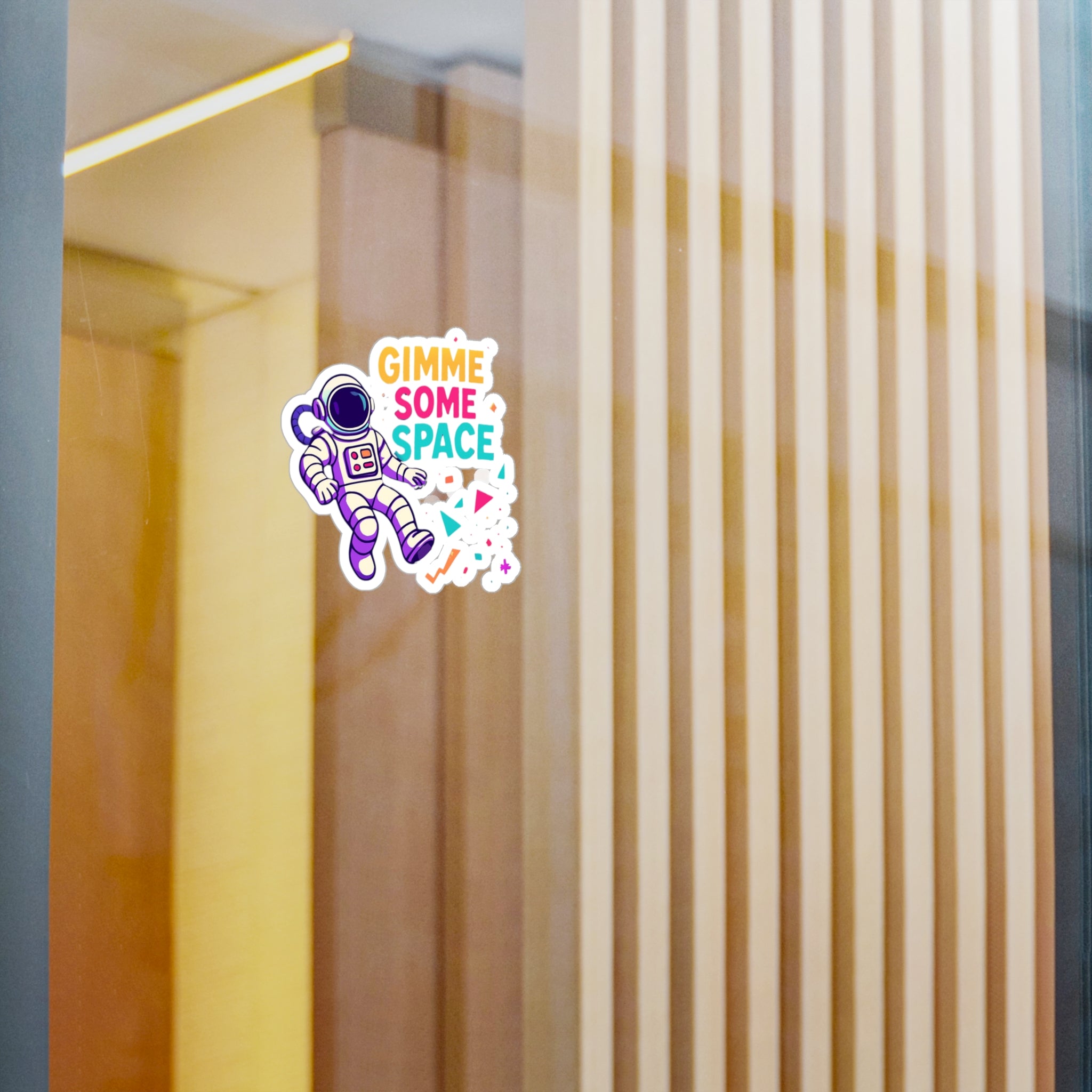 Gimme Some Space Astronaut Vinyl Sticker — Kiss-Cut Decal for Laptops, Water Bottles & Windows