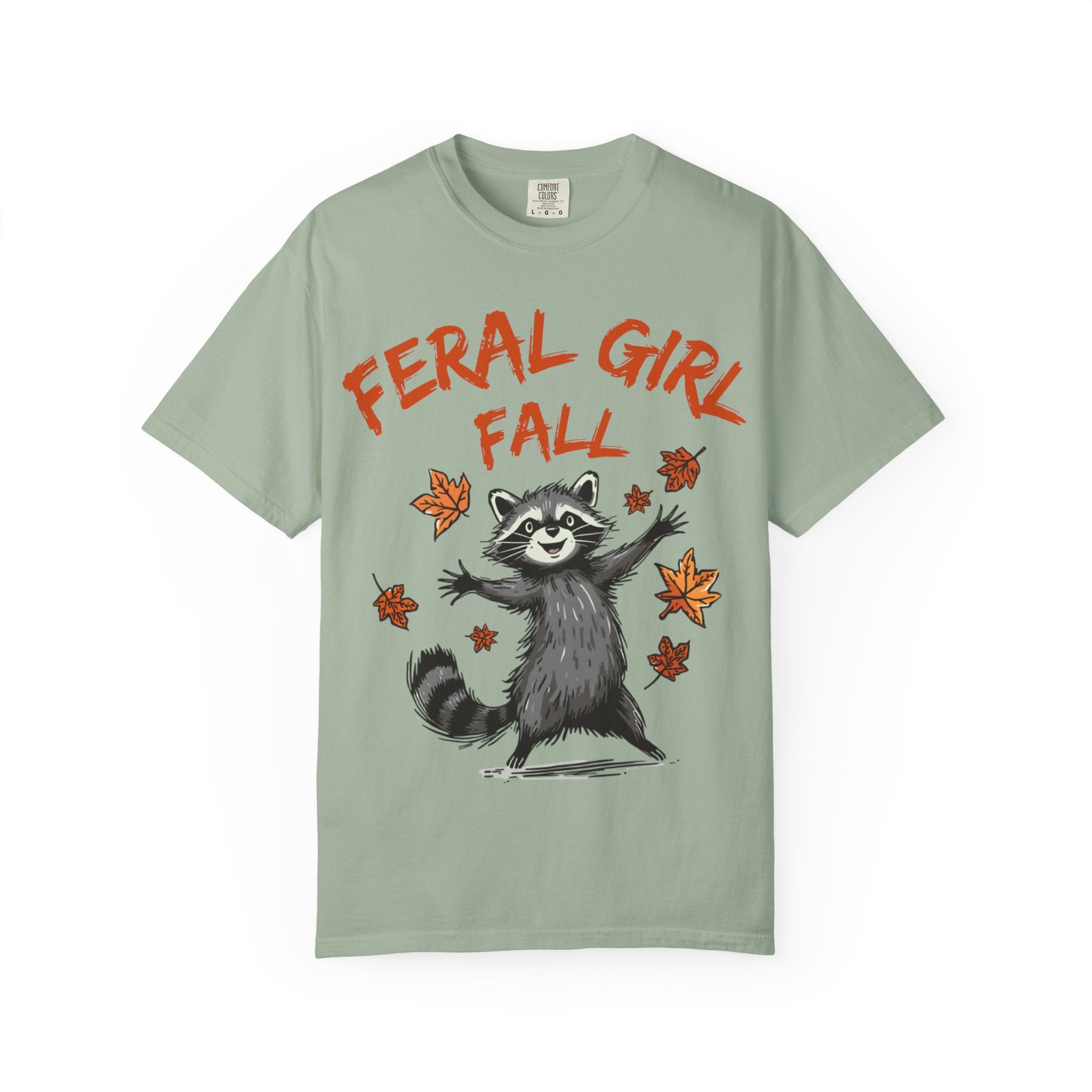 Fall "Feral Girl" Raccoon Tee