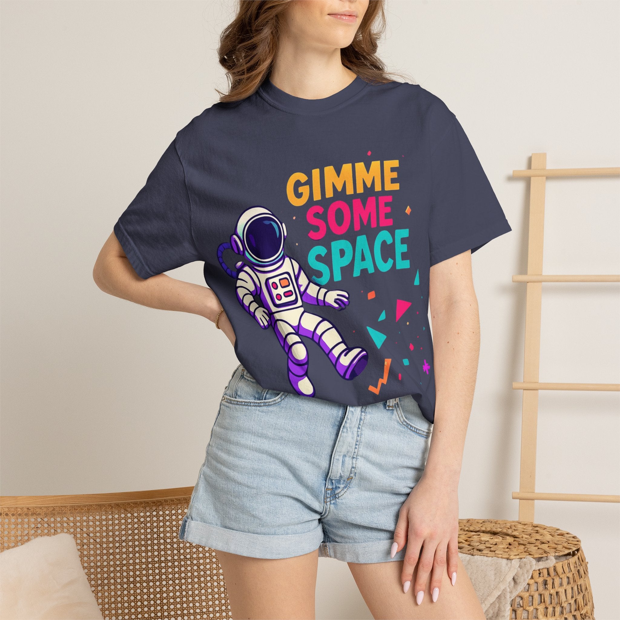 Gimme Some Space Astronaut T-shirt | Retro Colorful Space Graphic