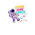 Gimme Some Space Astronaut Vinyl Sticker — Kiss-Cut Decal for Laptops, Water Bottles & Windows