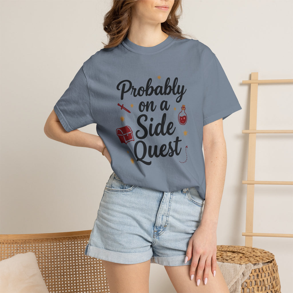 Probably on a Side Quest T-Shirt – Gamer RPG Funny Adventure Tee