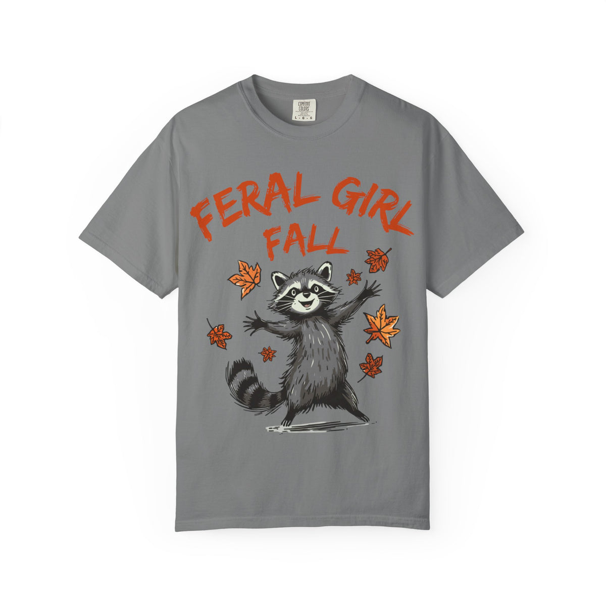 Fall "Feral Girl" Raccoon Tee