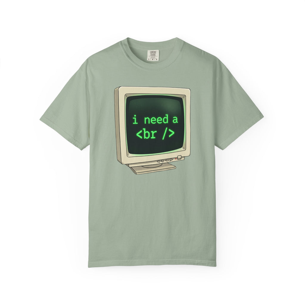 Vintage Computer Tee — “i need a break” Programmer HTML T‑Shirt