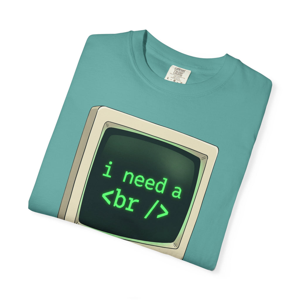 Vintage Computer Tee — “i need a break” Programmer HTML T‑Shirt