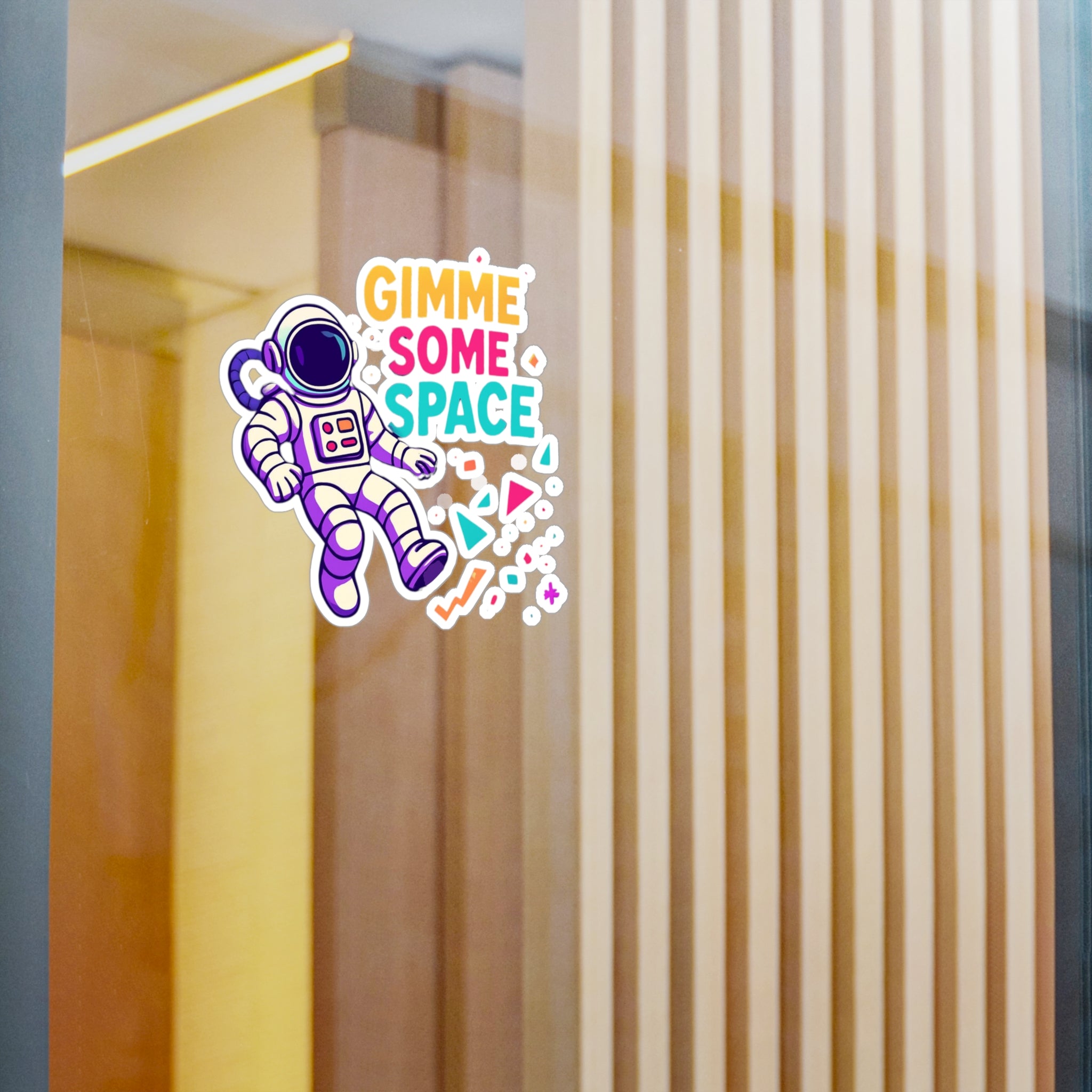 Gimme Some Space Astronaut Vinyl Sticker — Kiss-Cut Decal for Laptops, Water Bottles & Windows