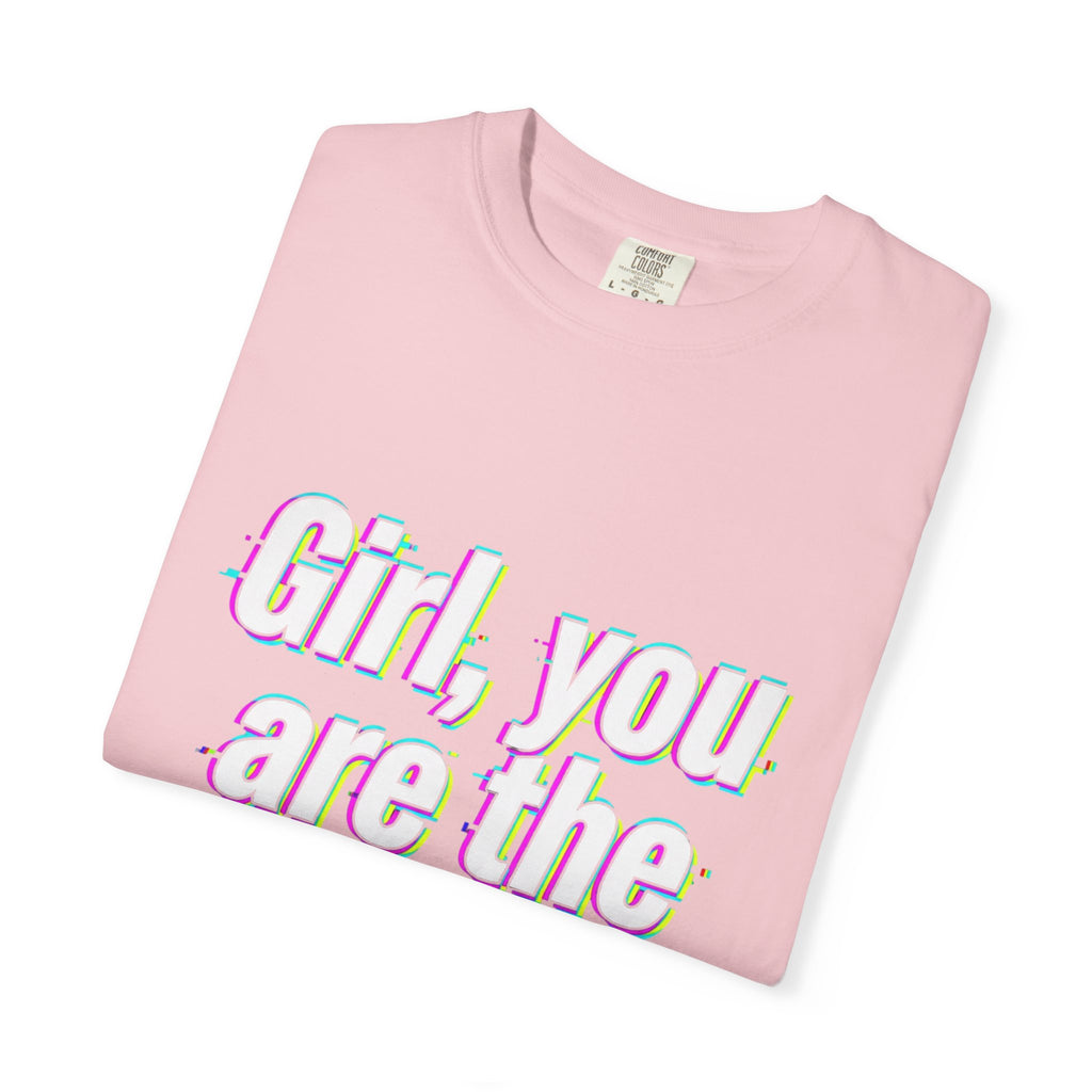 T-Shirt — “Girl, You Are the Glitch” Retro Glitch Text Tee