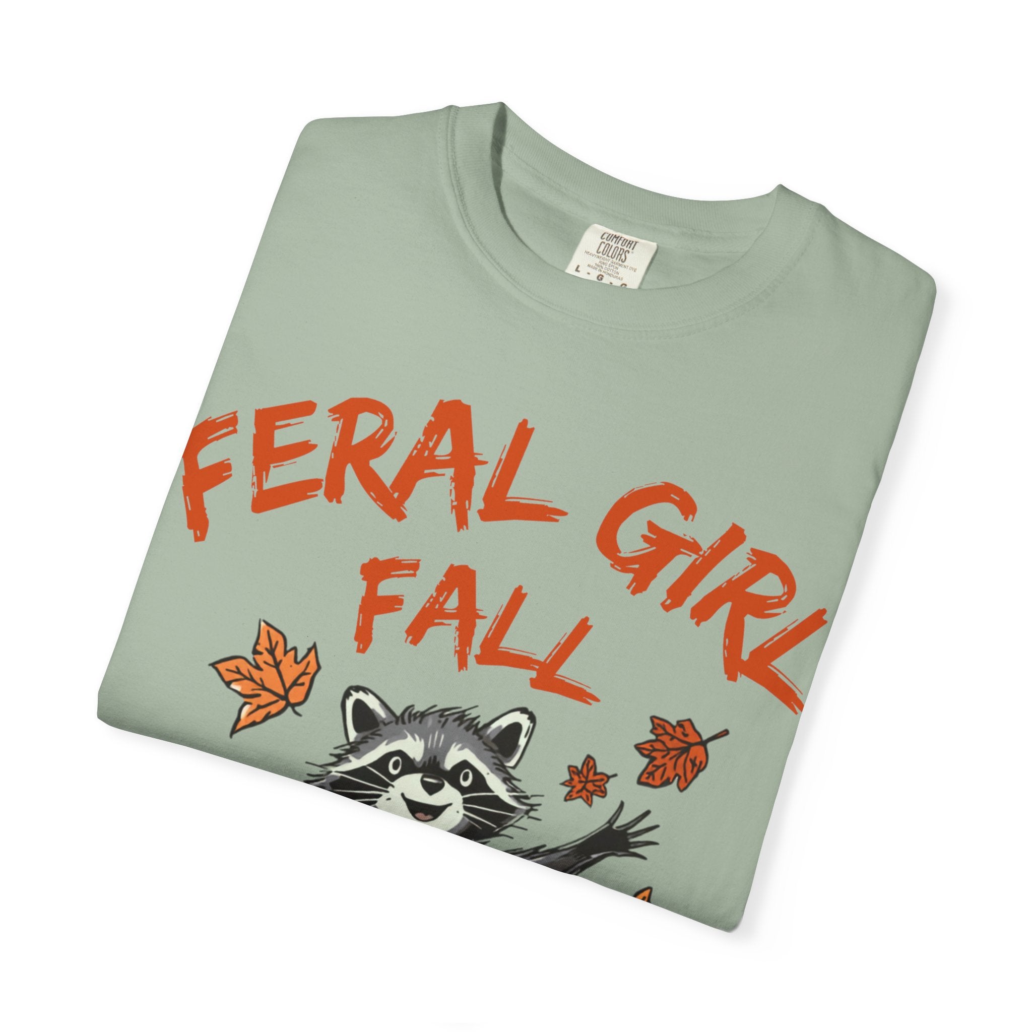 Fall "Feral Girl" Raccoon Tee