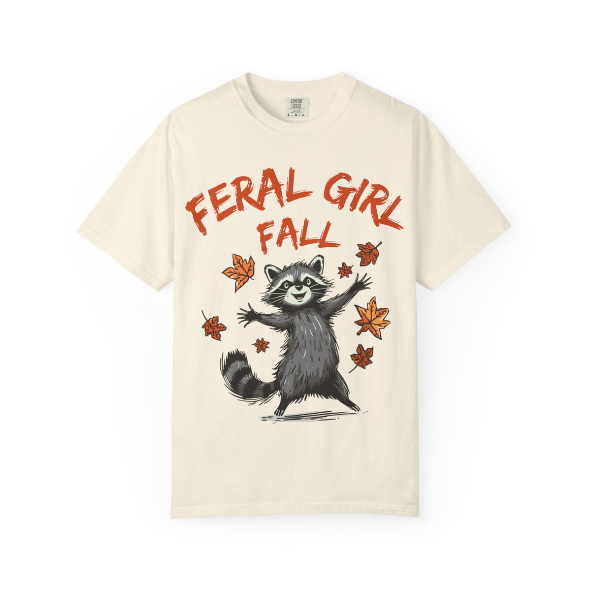 Fall "Feral Girl" Raccoon Tee