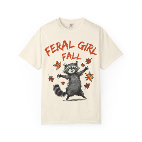 Fall "Feral Girl" Raccoon Tee