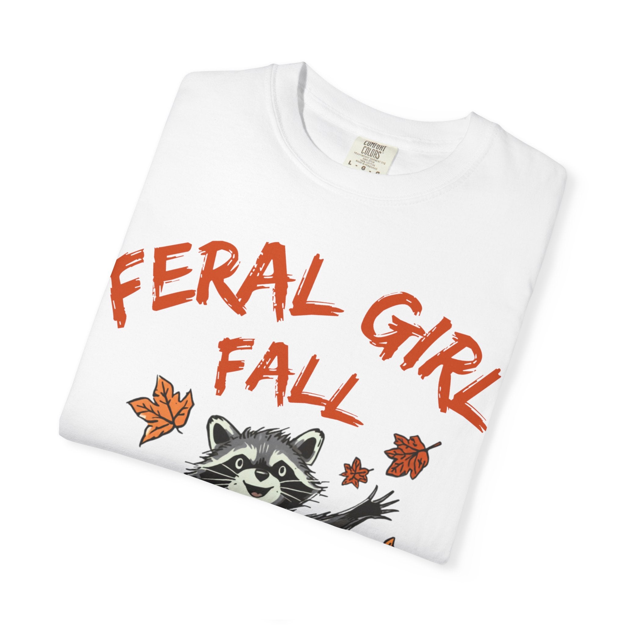 Fall "Feral Girl" Raccoon Tee