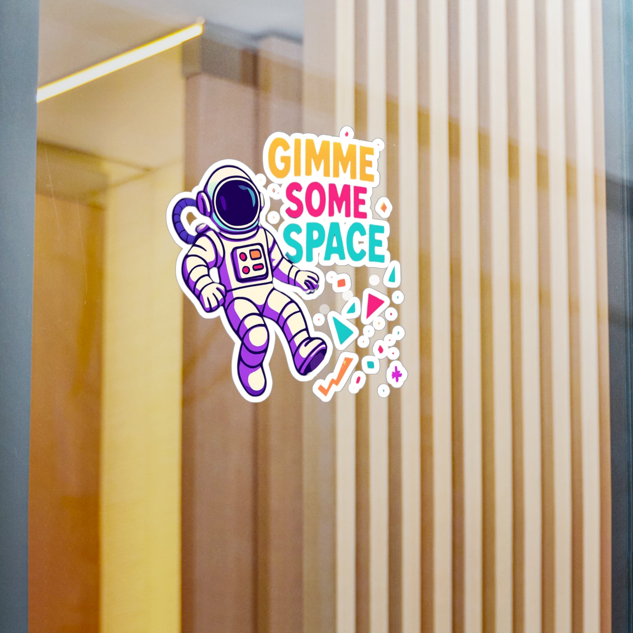 Gimme Some Space Astronaut Vinyl Sticker — Kiss-Cut Decal for Laptops, Water Bottles & Windows