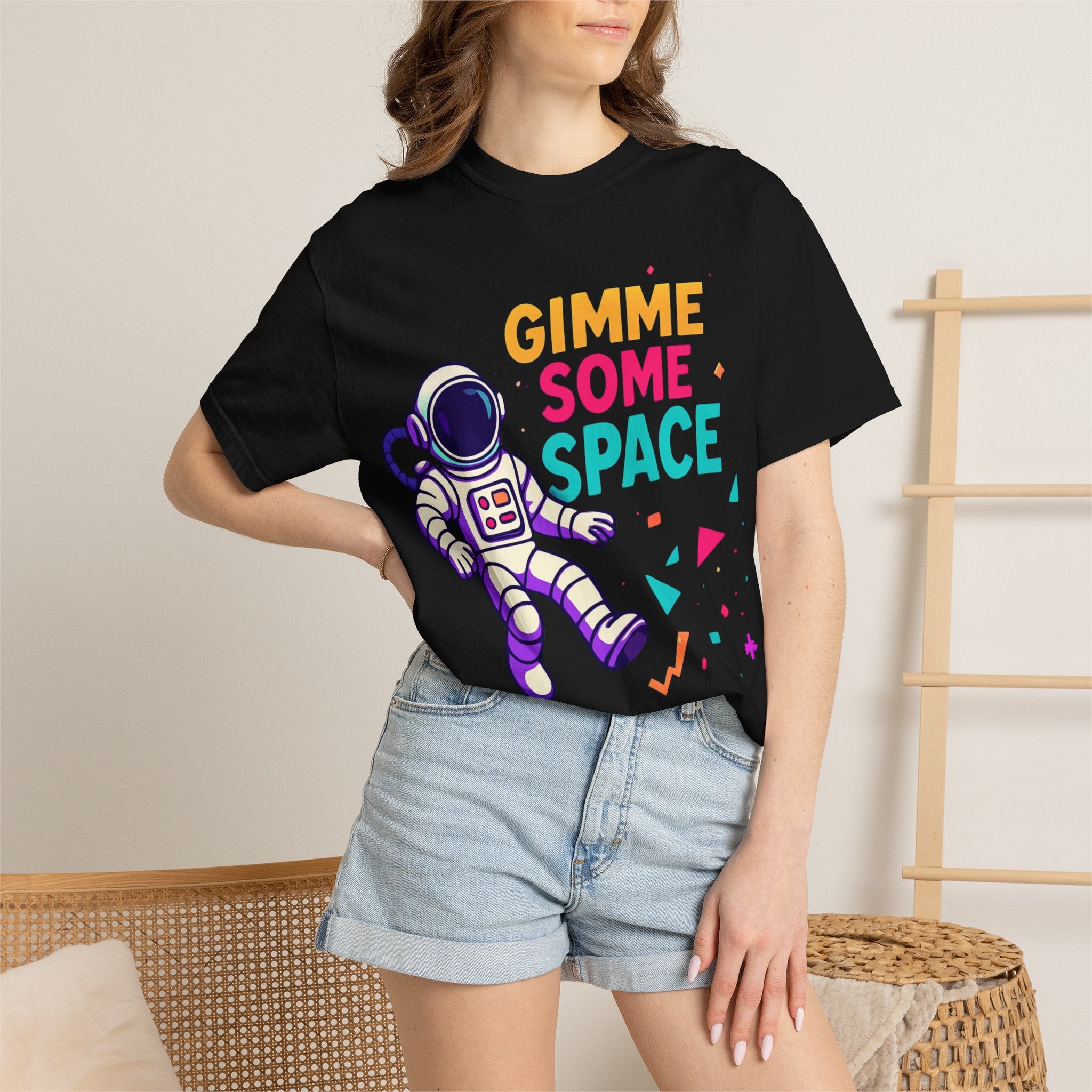 Gimme Some Space Astronaut T-shirt | Retro Colorful Space Graphic