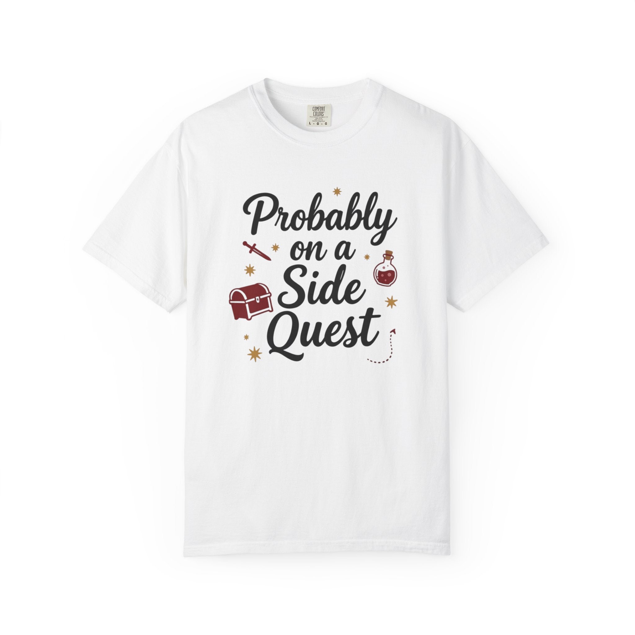 Probably on a Side Quest T-Shirt – Gamer RPG Funny Adventure Tee