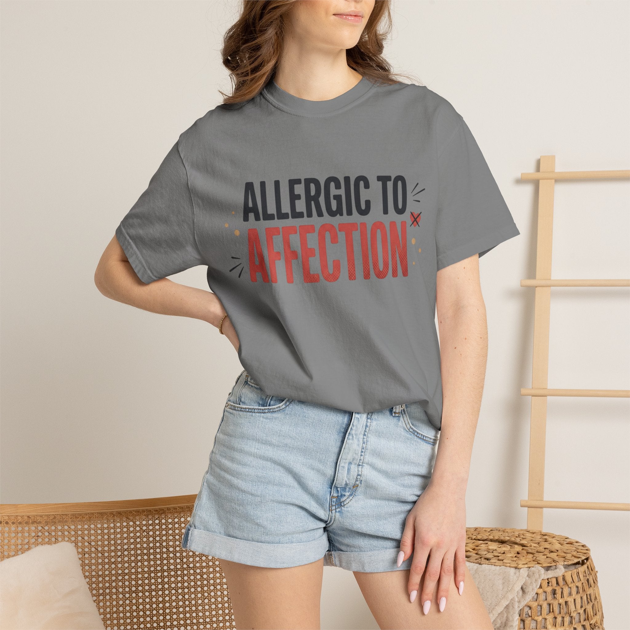 Allergic to Affection Tee — Funny Sarcastic Graphic T-Shirt