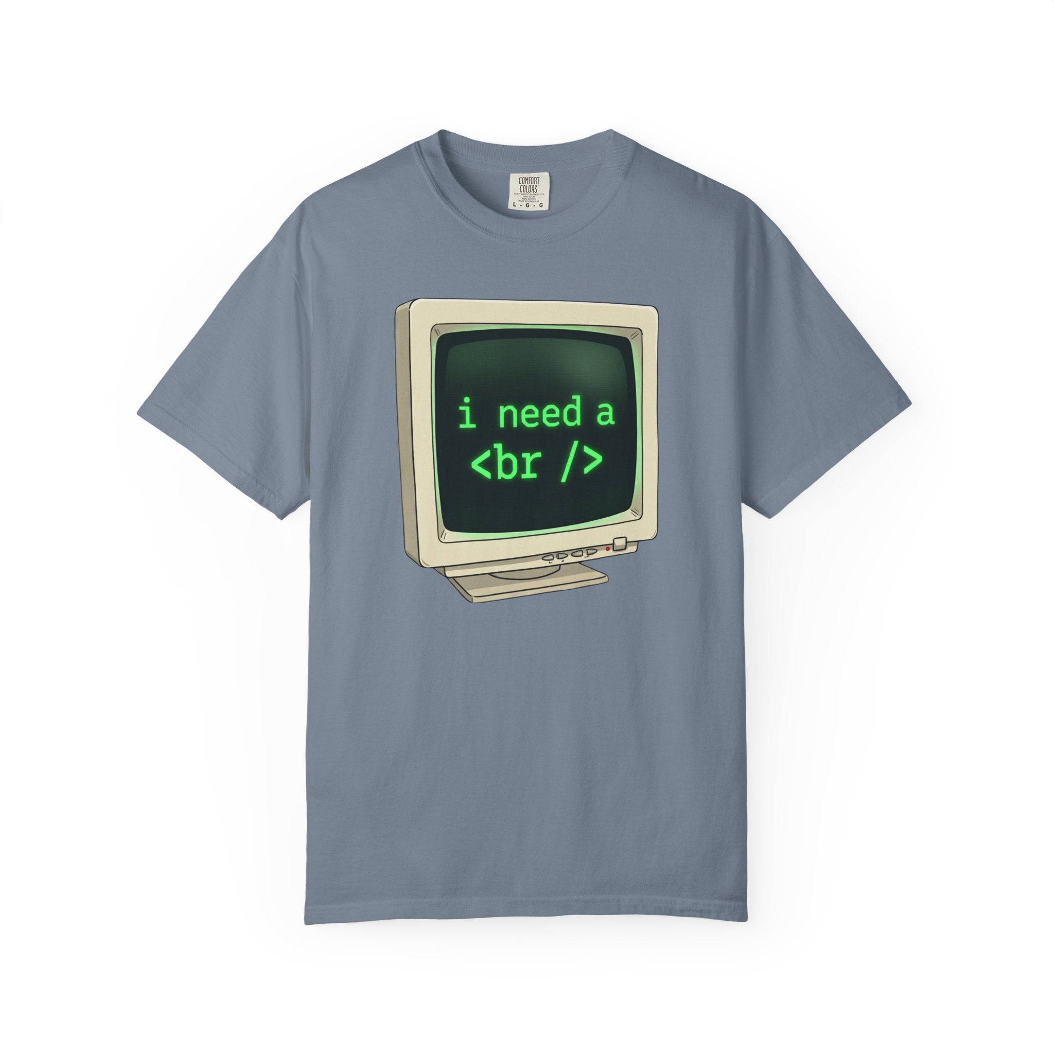 Vintage Computer Tee — “i need a break” Programmer HTML T‑Shirt