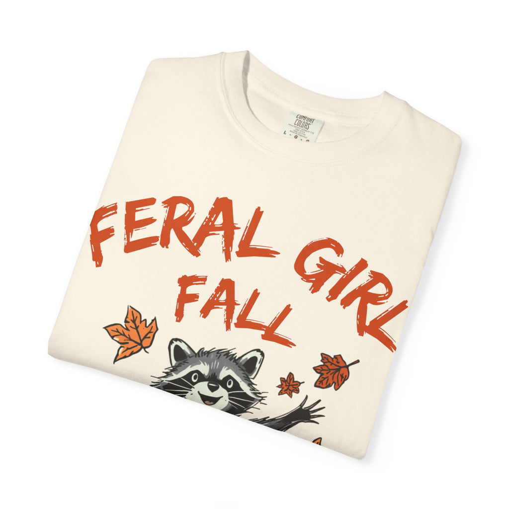 Fall "Feral Girl" Raccoon Tee
