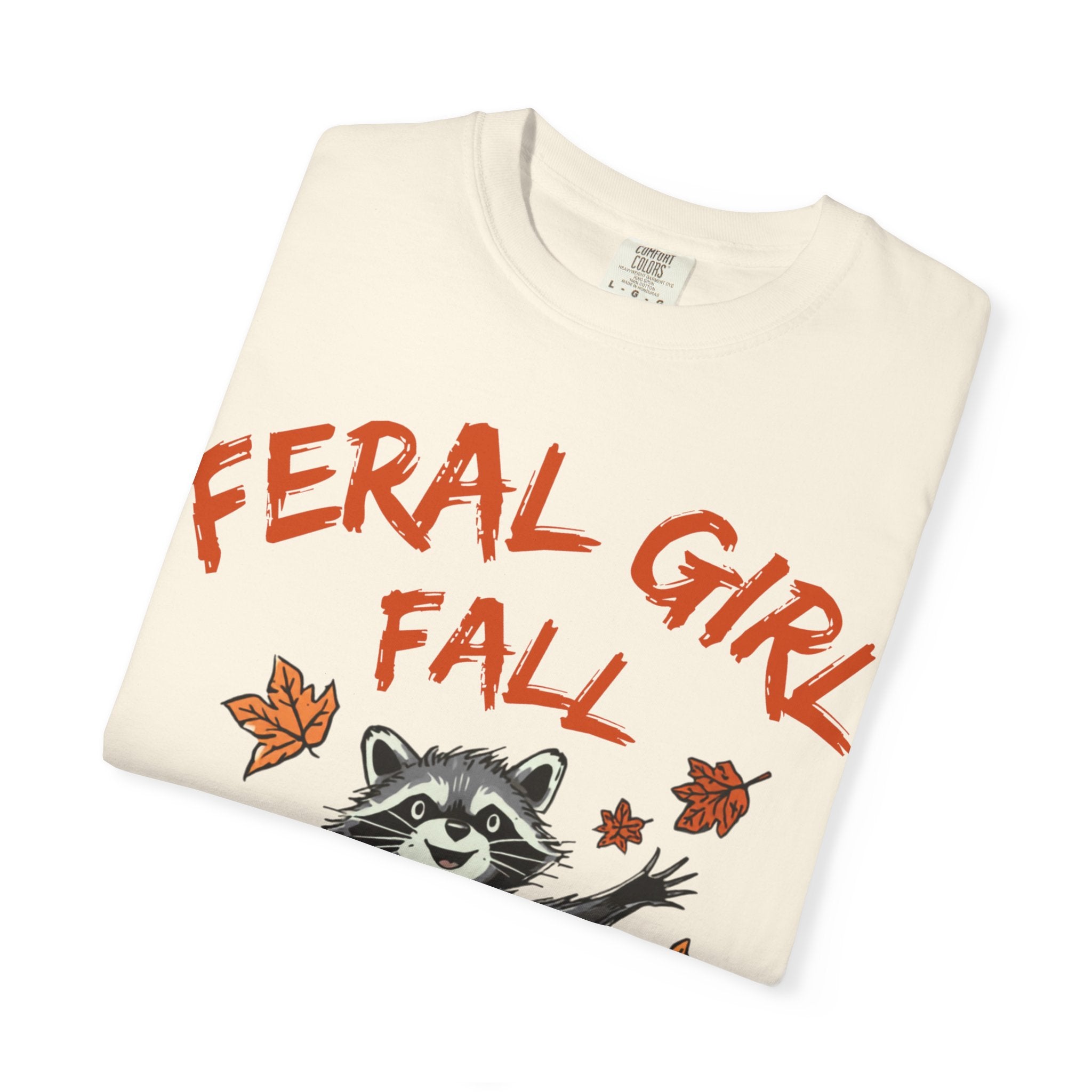 Fall "Feral Girl" Raccoon Tee