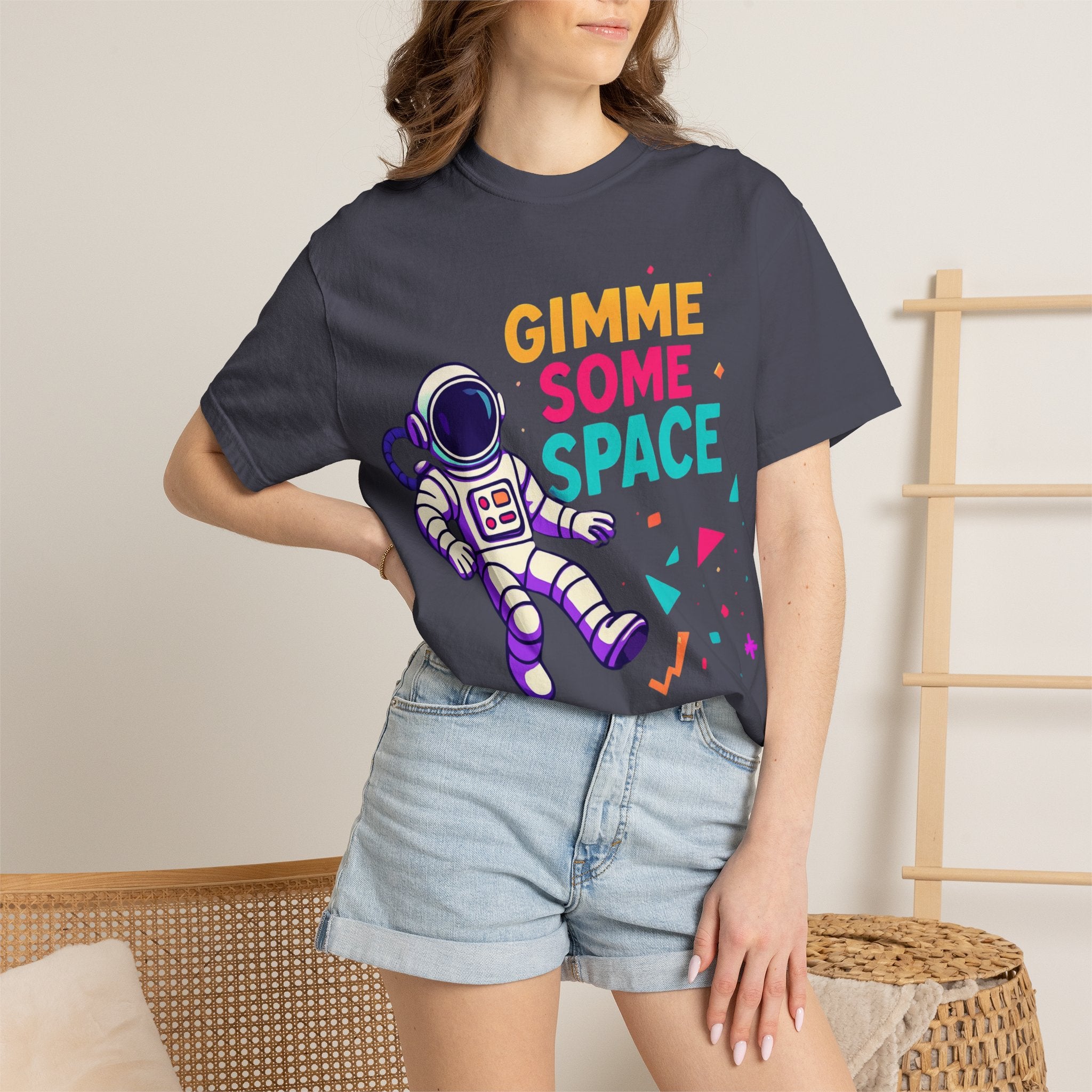 Gimme Some Space Astronaut T-shirt | Retro Colorful Space Graphic