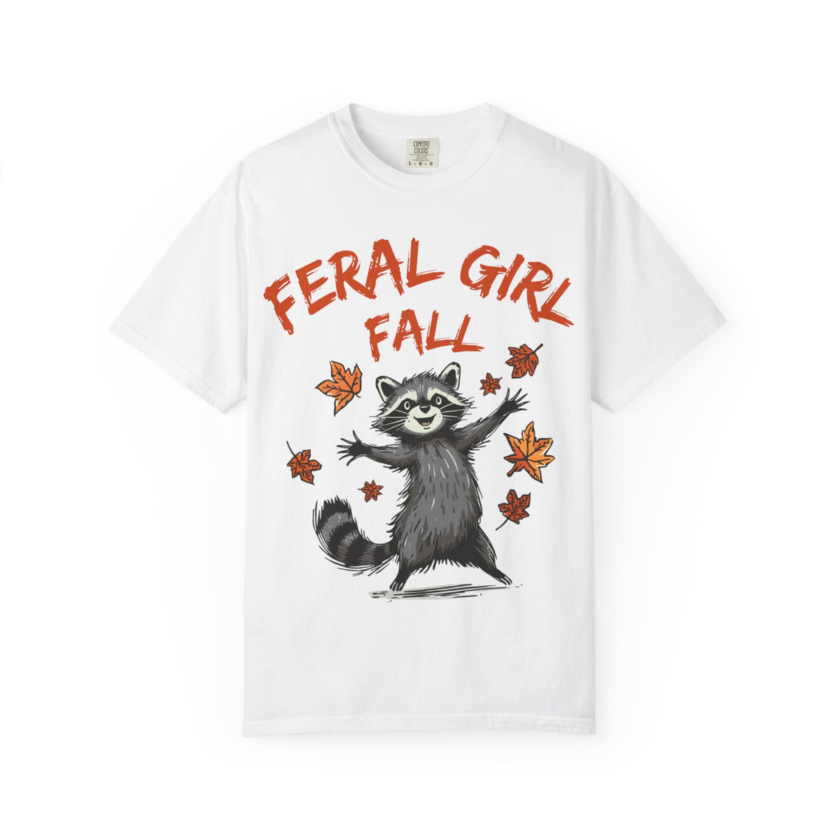 Fall "Feral Girl" Raccoon Tee