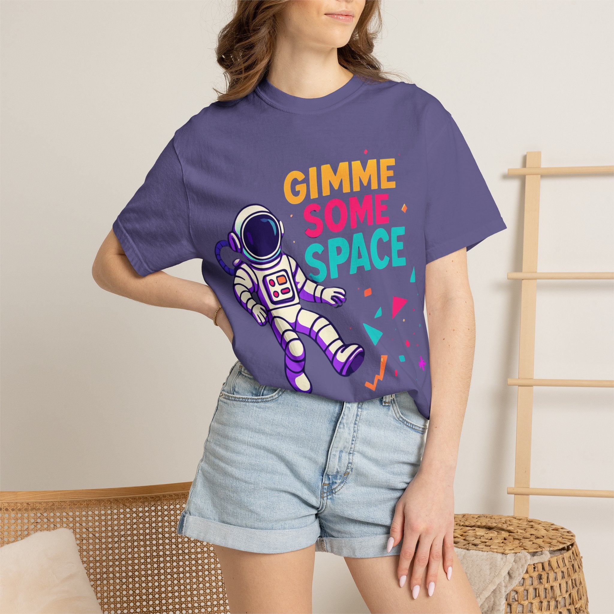 Gimme Some Space Astronaut T-shirt | Retro Colorful Space Graphic
