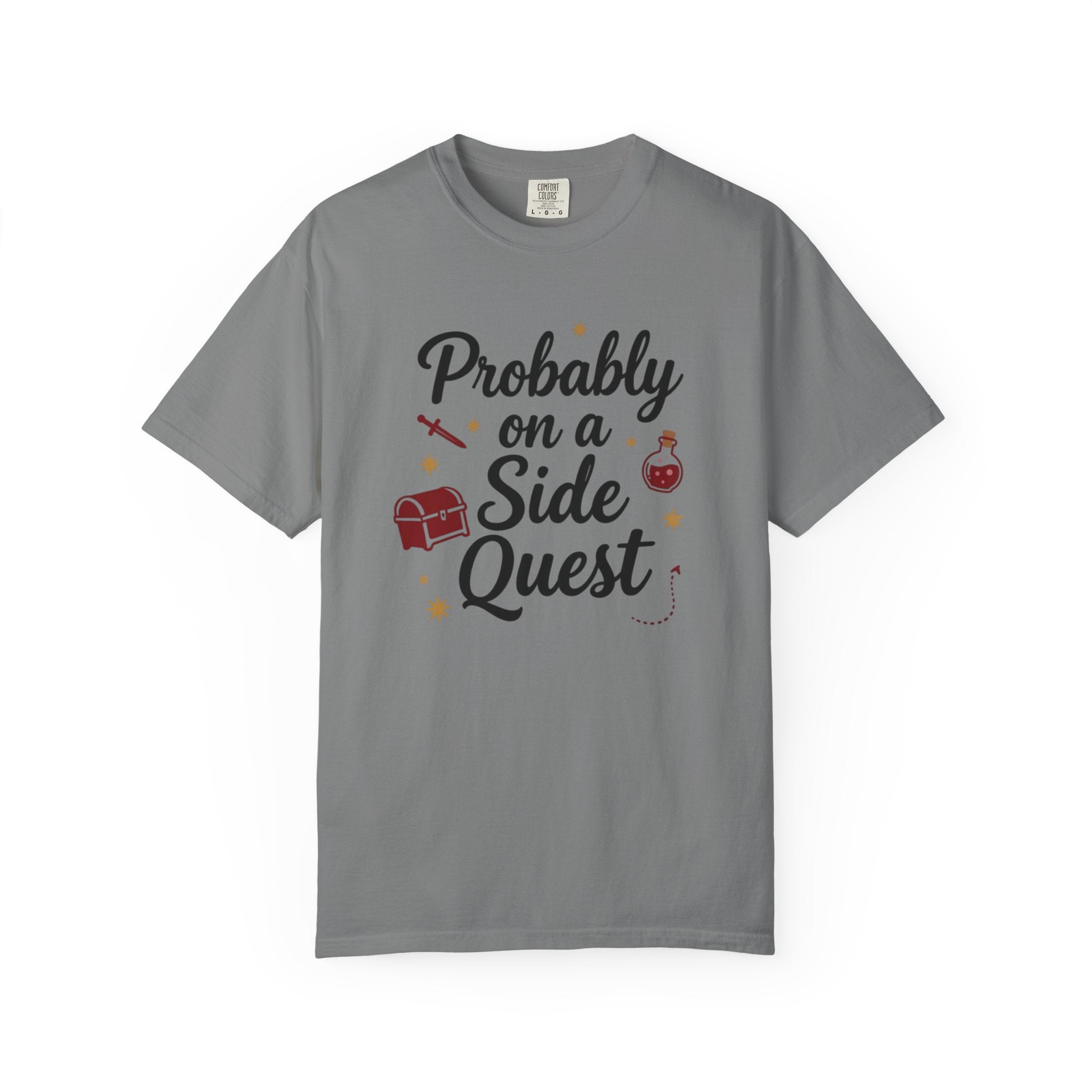 Probably on a Side Quest T-Shirt – Gamer RPG Funny Adventure Tee