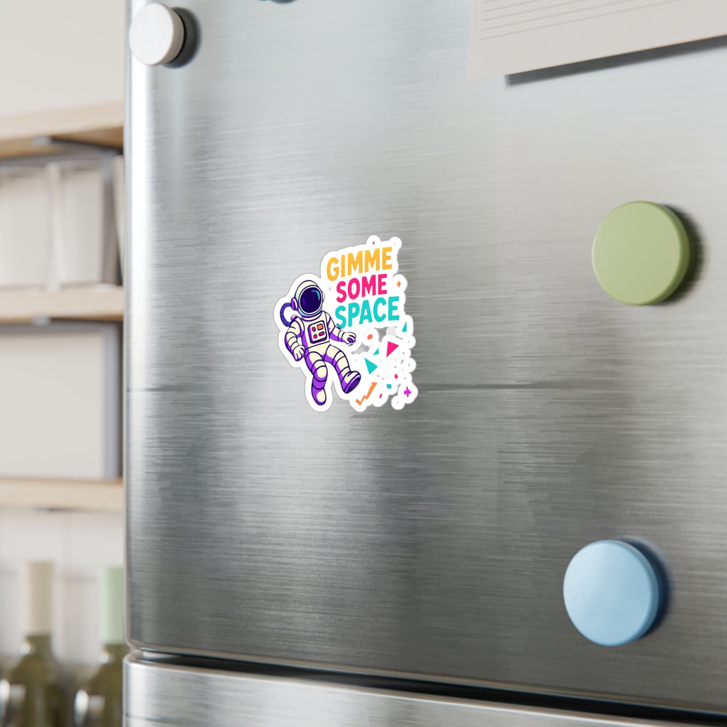 Gimme Some Space Astronaut Vinyl Sticker — Kiss-Cut Decal for Laptops, Water Bottles & Windows