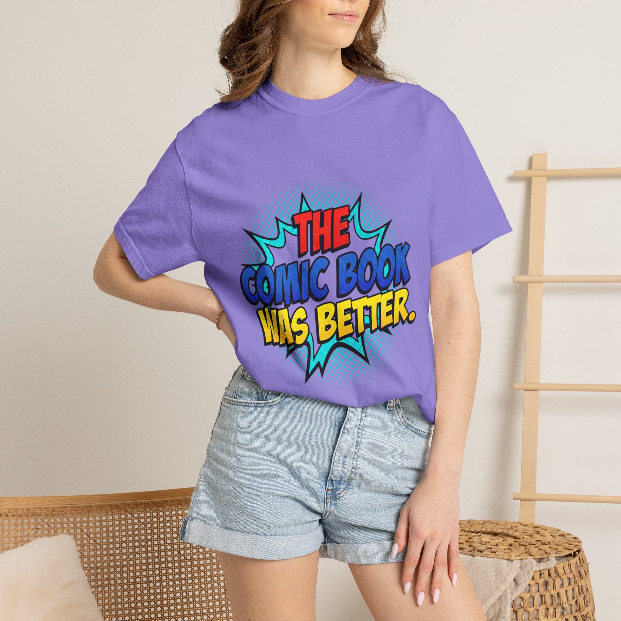 Comic Book Was Better T-Shirt — Retro Pop Art Graphic Tee for Fans