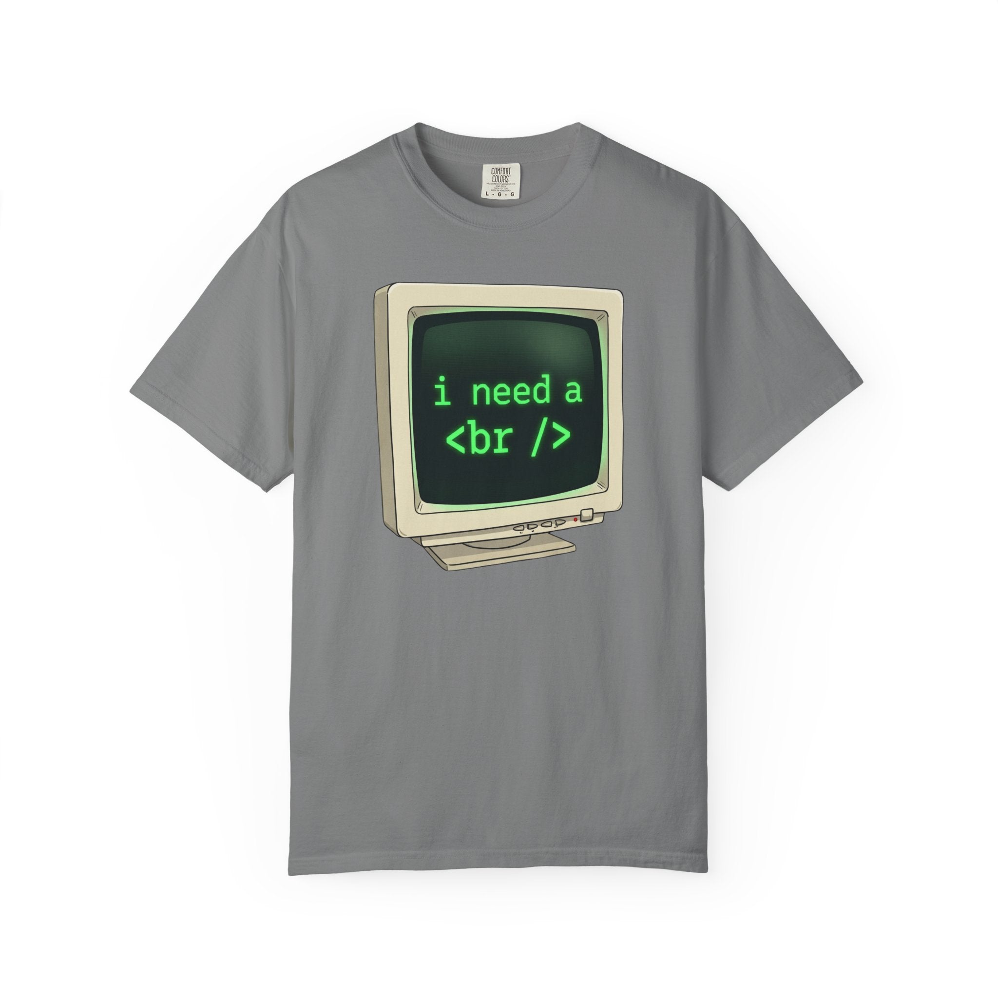 Vintage Computer Tee — “i need a break” Programmer HTML T‑Shirt