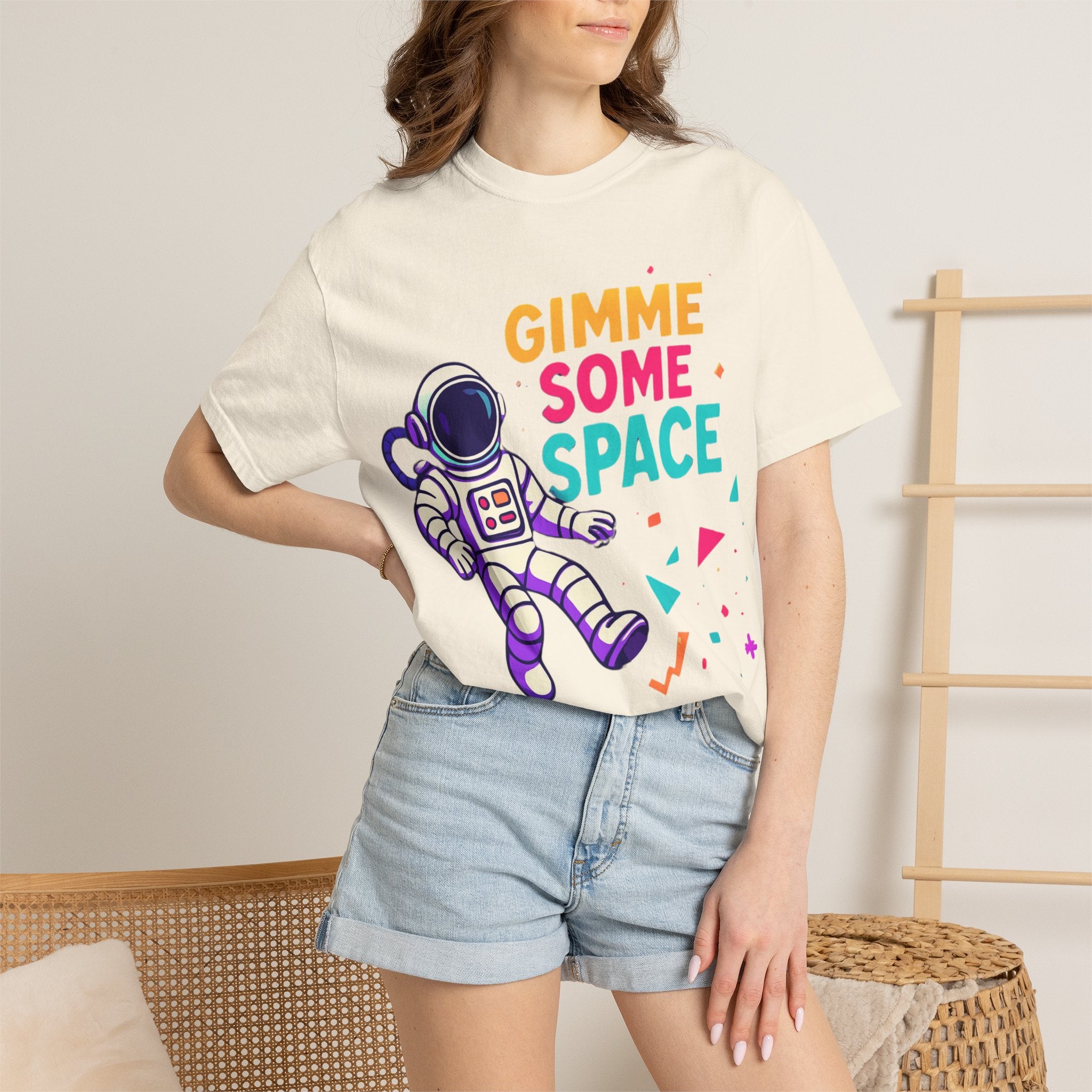 Gimme Some Space Astronaut T-shirt | Retro Colorful Space Graphic