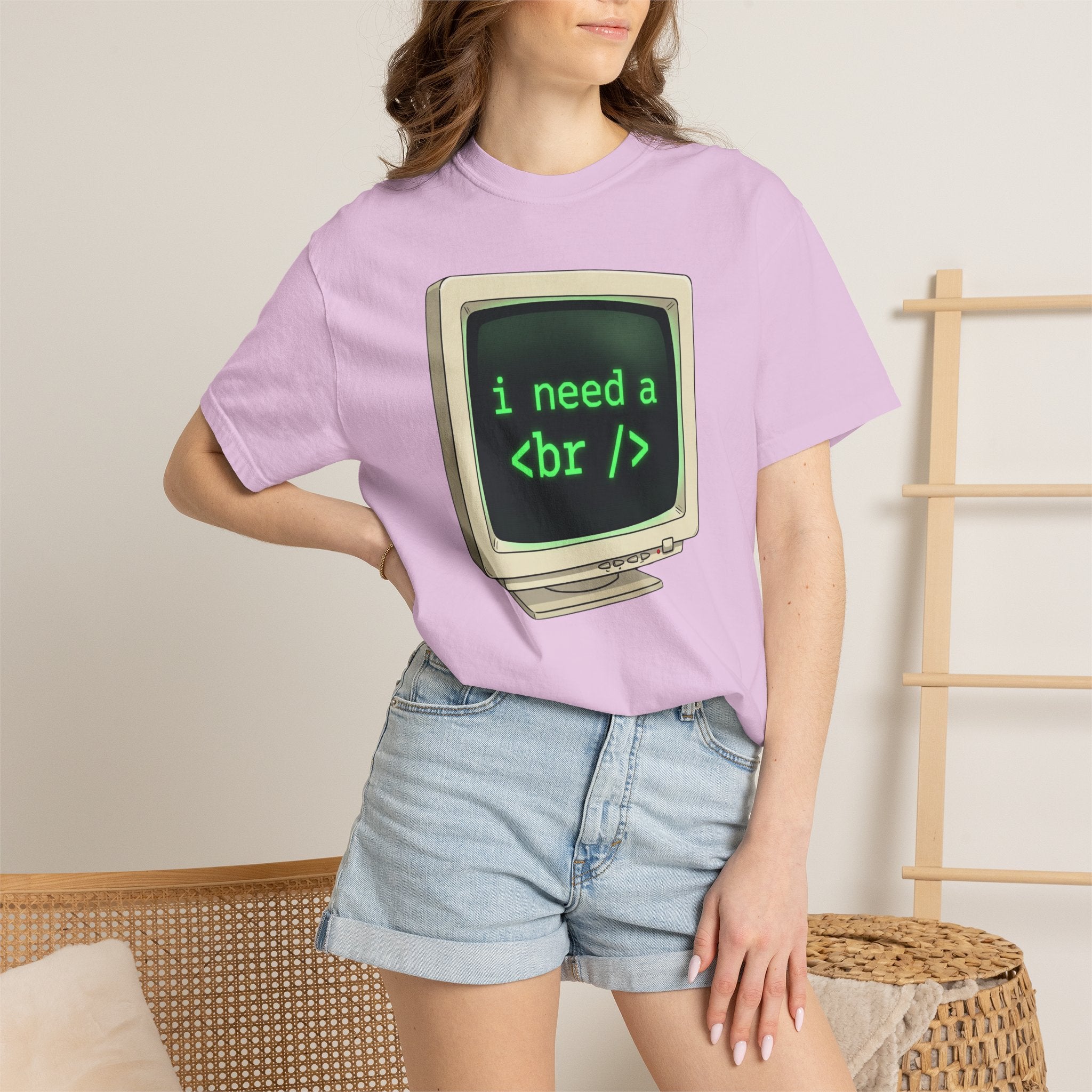 Vintage Computer Tee — “i need a break” Programmer HTML T‑Shirt